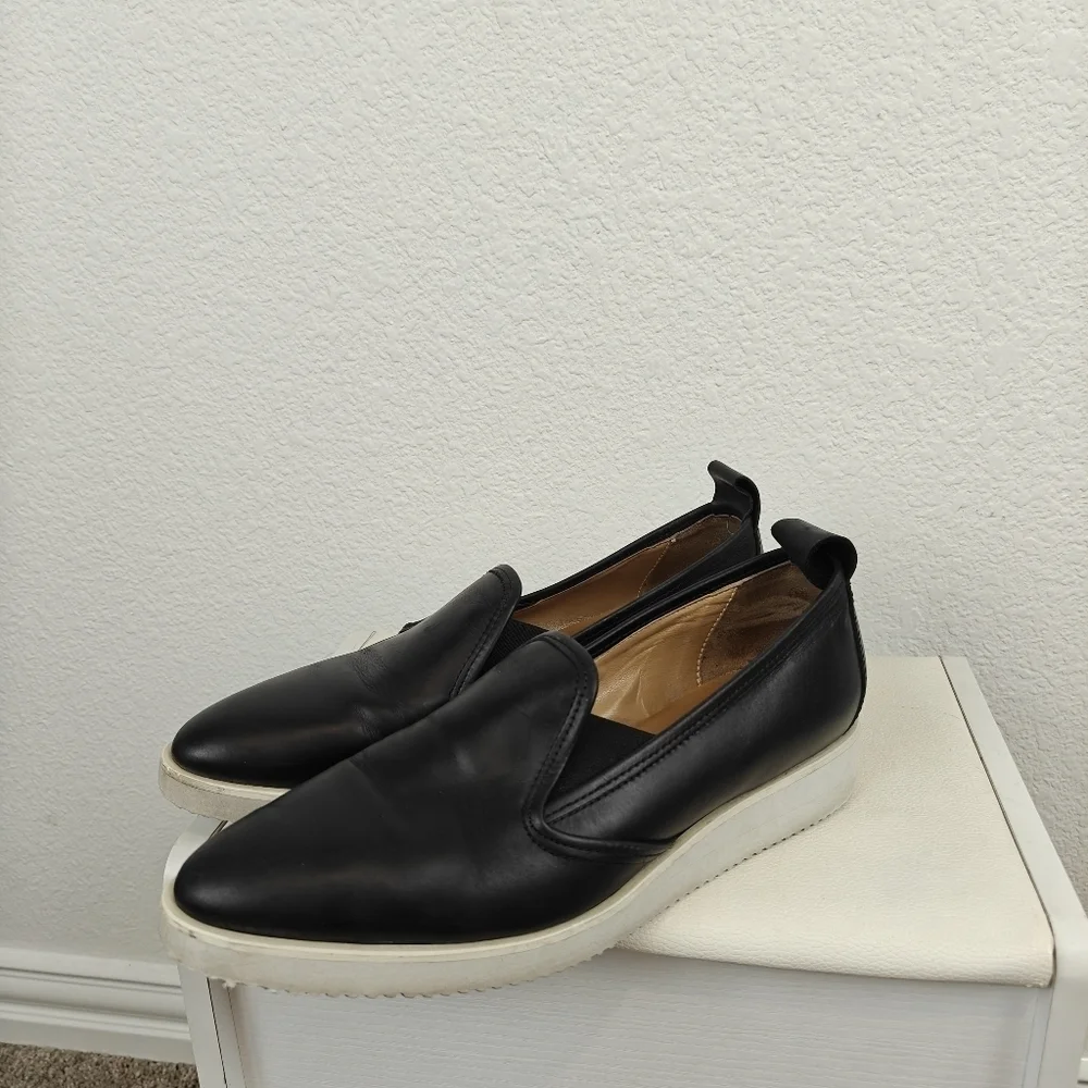 Everlane Mens Street Loafer Shoes Black Pointed Toe Low Top Slip Ons 8.5